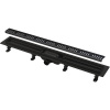 Alcaplast APZ10BLACK-650M Podlahový žľab s okrajom pre perforovaný rošt