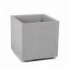 Lamela LAMELA, květináč KARO ECO WOOD DESKA 400 x 400 mm, šedý