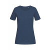 Dámske tričko STEDMAN Lux Fitted - Crew neck, Navy Blue modrá, M