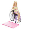 Mattel BRB MODELKA NA INVALIDNOM VOZÍKU V KOCKOVANOM OVERALE