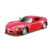 Bburago - Autá HOBBY, Alfa 8C Competizione (2007), červená metalíza, 1:32