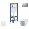 Geberit Duofix Set predstenovej inštalácie, klozetu a dosky Tece One, tlačidla Sigma01, Rimless, SoftClose, matný chróm SANI11CT2100