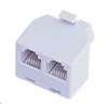 OEM Rozdvojka RJ12, 1x6p6c/2x6p6c - telefonní ROZDV6/6