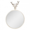 Clayre & Eef Béžové antik kovové zrkadlo s hlavou jeleňa Deer vintage - 48*10*67 cm - Clayre & Eef