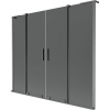 Mexen Velar L Duo, 2-krídlová posuvná vaňová zástena 200 x 150 cm, 8mm šedé sklo, brúsený grafit, 896-200-003-42-66