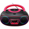 Denver TCL-212BT 111141300011 rádio s CD, FM, AUX, CD, USB, Bluetooth, ambient light, růžová