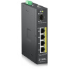 Zyxel RGS100-5P, 5 Port unmanaged PoE Switch, 120 Watt PoE, DIN Rail, IP30, 12-58V DC