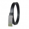 Dámsky kožený opasok SWAROVSKI GREEN, šírka 2cm, Vyrobené na Slovensku - Čierna
