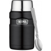 Thermos Termoska na jedlo so skladacou lyžicou a šálkou - matne čierna 710 ml
