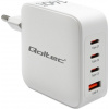 Qoltec 140W síťová nabíječka GaN | 5-20V | 2,5-5A | 3xUSB-C PD | 1xUSBQC 3.0 | Bílý