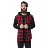 Pánska bunda Urban Classics Flanell čierna | tmavočervená | červená XL Urban Classics 4051243050266