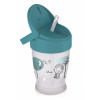 LOVI hrnček so slamkou Lovely Girl Junior zeleno/šedý 250ml