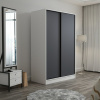Šatníková skriňa Kale White Anthracite - 2309