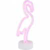 Stolná lampa GLOBO neon Flamingo (28064) biela