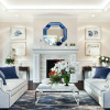GieraDesign Zrkadlo Cristal Octagon Blue Rozmer: 70 x 70 cm