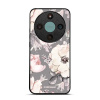 Lesklý kryt na mobil Honor Magic 8 Lite - Mobiwear Glossy G034G, květy na šedém pozadí (Prémiové lesklé pouzdro, obal, kryt Mobiwear Glossy na mobil Honor Magic 8 Lite 5G s motivem)
