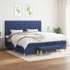 zahrada-XL Boxspring posteľ s matracom modrá 200x200 cm látka 3137427