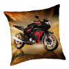 JERRY FABRICS Vankúšik Motorka Červená Polyester, 40/40 cm