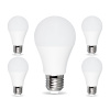 Žiarovka, žiarivka - 5x LED žiarovka halogénová guľa E27 A60 9W = 80 W teplo (5x LED žiarovka halogénová guľa E27 A60 9W = 80 W teplo)