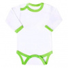 New Baby Dojčenské body so zeleným lemom