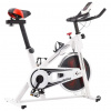 vidaXL Cvičebný bicykel s monitorom srdcovej frekvencie biely a červený