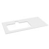 Sapho BRAHEA doska Rockstone s otvorom 101x51,5cm (70+30cm), ľavá, biela matná BL101-0101-L-70