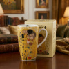 Porcelánový hrnček DUO ART GALLERY THE KISS ECRU BY GUSTAV KLIMT 600 ml