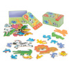 Puzzle v plechové krabičce - zvířátka safari