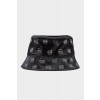 KLOBÚK KARL LAGERFELD K/IKONIK 2.0 RHNSTN BUCKET HAT BLACK/SILVER