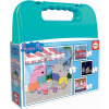 Puzzle v kufríku Peppa Pig Progressive Educa 6-9-12-16 dielov od 4 rokov