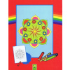 Mandala - maľovánky - červená