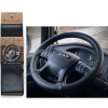 Luxusný poťah volantu z pravej kože Maria Cavallo čierny (47-52 cm) ((autobus, nákladne))