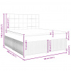 vidaXL Posteľný rám boxspring s matracom krémový 180x200 cm látka - Krémová - 161807-57174