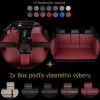 Luxusné autokoberce Dragonskin basic set premium + 2x Box14 farebných variant Farba kože: Diamond Farba kože : Čierna / Farba šitia : Sivá