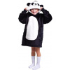 Mikinová deka Cozy Noxxiez CH306 Panda - hrejivá televízna s kapucňou pro děti 3 - 6 let