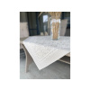 Gobelínový obrus, Vintage béžový ornament a kvety, 100 x 100 cm, GO-anb-1