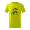 Gravel Bike - kostra - Tričko detské bavlnené - 122 cm/6 rokov ( Limetková )