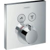 HANSGROHE ShowerSelect termostat pod omietku pre 2 spotrebiče, chróm, 15763000