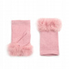 Rukavice - Mittenki rukavice dámske výrobky Art of Polo Pink Wool, Universal (Rukavice zimné rukavice bez prstov dámska zima)