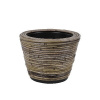 Van der Leeden Obal na kvetináč, ratan / plast, šedá, pr.27x20cm | Van Der Leeden 1915