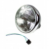 Čierny reflektor, motocyklová lampa 200 mm, homologácia, montáž po stranách