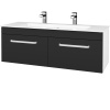 Dreja Umývadlová skrinka ASTON SZZ2 120 - N01 Biela lesk / Úchytka T01 / N03 Graphite