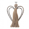 Clayre & Eef Hnedá dekorácia drevená figúrka anjel Angel Rustic M - 12*3*18 cm - Clayre & Eef
