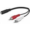 PREMIUMCORD Kabel audio 3,5mm Jack - 2x Cinch 1,5m (F/M, stereo) kjackcinb2