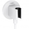 Hansgrohe Držiak sprchy FixFit S s prípojkou na hadicu, biely matný 26888700