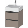 DURAVIT Ketho 2 závesná skrinka pod umývadlo, 2 zásuvky, 484 x 460 x 549 mm, bazalt matný, K25274043430000