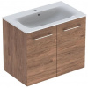 Geberit Selnova Square Umývadlová skrinka 635x788x480mm, s umývadlom,2 dvier.Orech hickory GEB 501.258.00.1