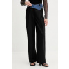 Nohavice s prímesou vlny Desigual DENIMWAIST čierna farba, 25WWPW03 XL