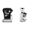 Ascaso Dream ONE, Dark Black + Rocket Espresso FAUSTO 2.1, chrome