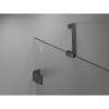 Mexen Lunar-B, pravostranný výklopný sprchový kút 95 x 70 cm, 8mm číre sklo, profil grafit brúsený, 832-095-070-66-00-P